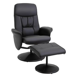 HOMCOM Sill&oacute;n reclinable otomana 76x81x101 cm negro
