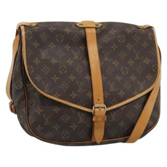 Louis Vuitton Pre-owned Monogram Canvas Shoulder Bag - Dames - Pre-owned - Bruin - Maat: ONE Size Leer