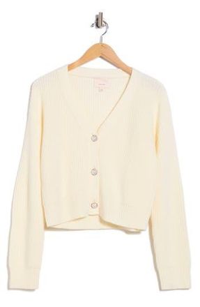 Cinq &agrave; Sept Palmer V-Neck Cardigan in Ivory at Nordstrom Rack, Size Xx-Small