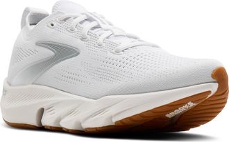 Brooks Glycerin Flex Running Sneaker in White/Black/Gum at Nordstrom, Size 11.5