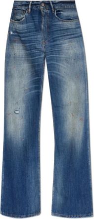 Acne Studios Jeans met vintage-effect - Dames - Regular Fit Jeans - Blauw - W30 L32 - Katoen - Jeans