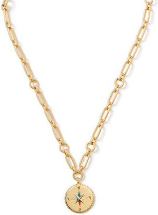 Kate Spade New York compass pendant necklace in Gold Multi at Nordstrom
