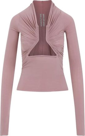 Rick Owens Prong Dusty Pink T-shirt - Dames - Longsleeves - Roze - M - Tops