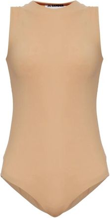 Jil Sander Jersey Bodysuit - Dames - Bodies - Beige - S - Tops