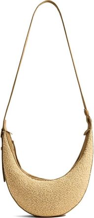 Khaite Small Augustina Crocheted Raffia Hobo Bag in Wheat/Natural 382 at Nordstrom