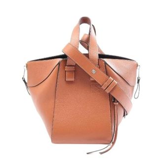 Loewe Pre-owned Hammock Compact Leather 2way Bag - Dames - Pre-owned - Bruin - Maat: ONE Size Leer