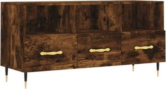 vidaXL Vidaxl - tv Cabinet Smoked Oak 102x36x50 cm Engineered Wood