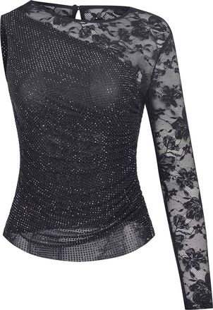 Self Portrait Top Made Of Mixed Polyester