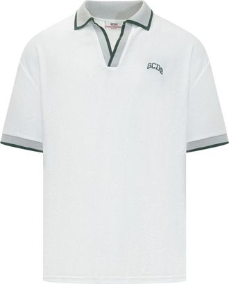 GCDS Logo Lounge Polo SS - Heren - Polos - Wit - M - Katoen - Tops