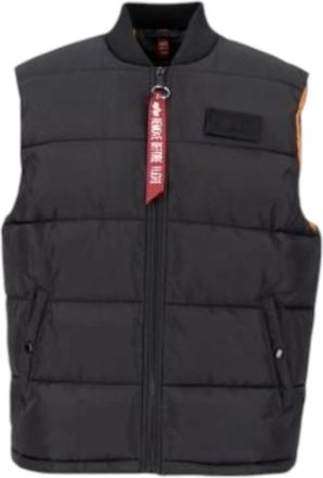 Alpha Industries Lichtgewicht Puffer Vest Klittenbandsluiting - Heren - Bodywarmers - Zwart - L - Polyester - Jassen