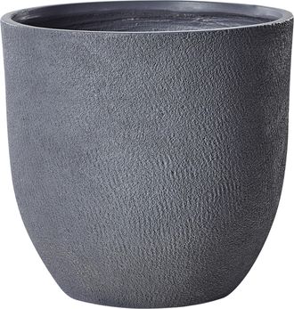 Beliani Beliani - Maceta De Mezcla De Arcilla Gris Claro 55 Cm Fibra Arcilla Resistente Kannia