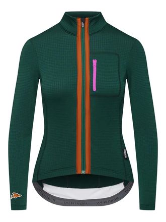 Cafe du Cycliste Lorenne zip-front jacket - women - Polyester/Elastane - S - Green