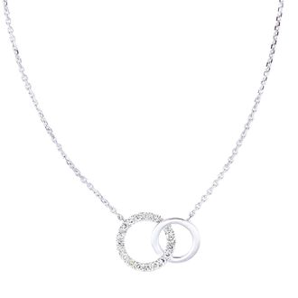 Diamant L'&eacute;ternel Womens 9ct White Gold Necklaces With 0.05ct Diamond - One Size