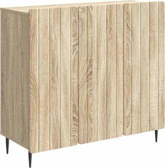 vidaXL Aparador Roble Sonoma 89 X 34,5 X 82 Cm Madera De Ingenier&iacute;a Vidaxl