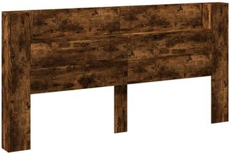 vidaXL Cabecero Con Estante Roble Ahumado 200 X 16,5 X 103,5 Cm Vidaxl