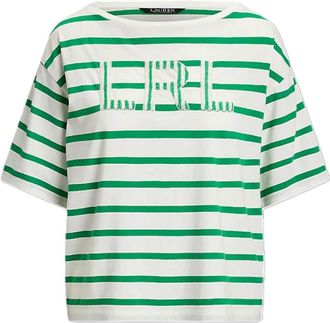 Ralph Lauren T-shirt met korte mouwen - Dames - T-shirts - Wit - S - Katoen - Tops