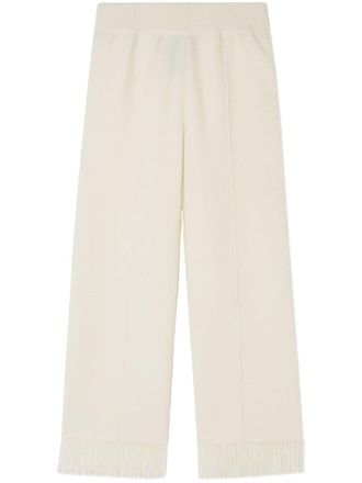 Alanui Pantaloni Finest con frange - Bianco