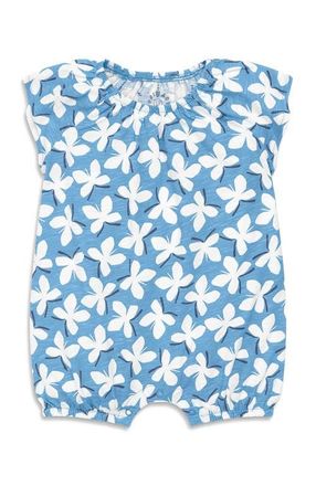 primary Baby Flutter Sleeve Shortie In Butterflies in Cornflower Butterflies at Nordstrom, Size 18-24M