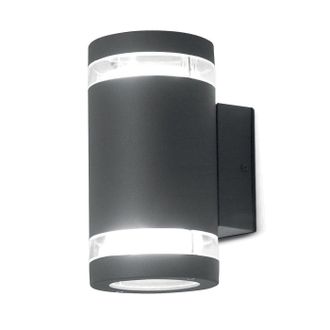 Netlighting Magnus 2 Light Outdoor Up Down Wall Light Graphite IP44