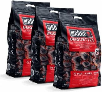 Weber Kit 3 sacchi di Bricchetti Weber da 8kg