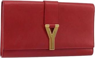 Saint Laurent Pre-owned Clutches, female, Red, Size: ONE SIZE Pre-owned Vintage Clutch Bag