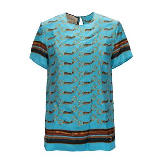 Gucci Blouses - Dames - Blouses - Blauw - XS - Overhemden