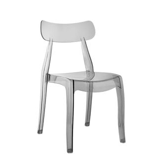 Siediti Fuori e Dentro Set de 2 sillas apilables en policarbonato transparente ahumado