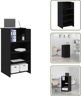 vidaXL Banco reception multistrato - vidaXL Banco Reception Nero 55x50x103,5 cm in Legno Multistrato - Banco reception per ufficio