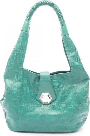 Bulgari Green Leather Tote Bag (Pre-Owned)
