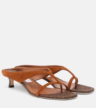 Jimmy Choo London Emeri suede thong sandals