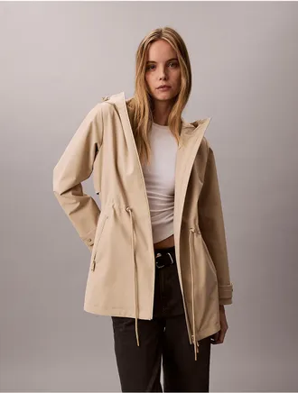 Calvin Klein Womens Slim Tech Jacket - Brown - XL