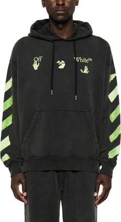 Off-white Black Relaxed Logo Hoodie
