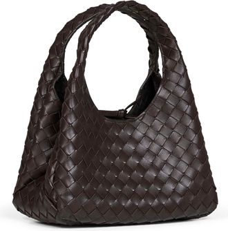 Bottega Veneta Womens Shoulder Bag Campana Brown Lambskin Handbags Hand