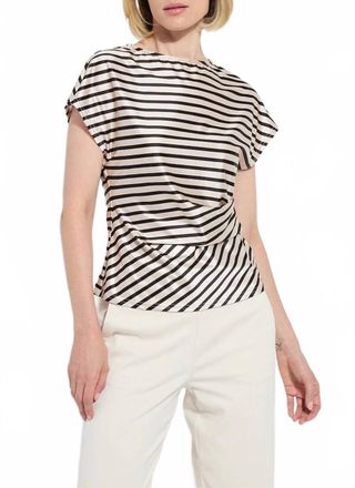 Lyss&eacute; Bruna Side Draped Top In Beige
