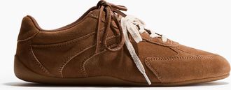 H&M Sneaker aus Veloursleder - Beige