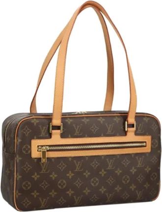 Louis Vuitton Tweedehands Canvas handtassen - Dames - Vintage Schoudertas - Bruin - ONE Size - Leer - Vintage