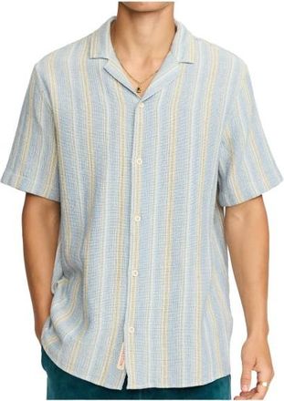 Revolution Cuban Shirt Striped S/S Hemd f&uuml;r Herren | grau