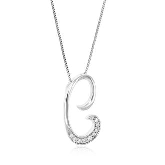 Vir Jewels 1/14 cttw Lab Grown Diamond Alphabet Pendant Necklace in Sterling Silver with Chain For Women