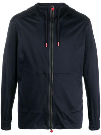 Kiton Felpa Umbi con cappuccio - Blu