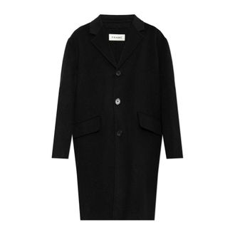 Frame Denim Double Face Wool Overcoat - Heren - Mantel - Zwart - M - Wol - Jassen