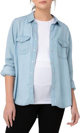 Ripe Bec Chambray Shirt in Clean Fade at Nordstrom, Size X-Large