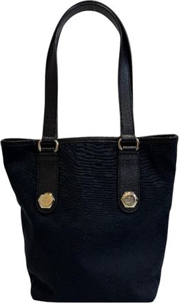Gucci Black Canvas Tote Bag (Pre-Owned)
