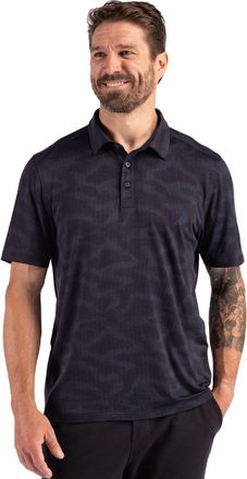 Cutter & Buck Coastline Recycled Double Peached Camo Print Mens Polo