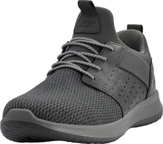 Skechers Mens Classic Fit-Delson-Camden Sneaker, Grey, 10 X-Wide