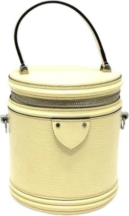 Louis Vuitton Pre-owned Vanity Bag - Dames - Vintage Handtas - Geel - ONE Size - Leer - Vintage