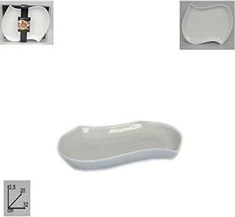 Trade Shop Trade Shop - Vassoio In Ceramica Bianco Ondulato 32x20 Cm Piatto Da Portata Per Antipasti