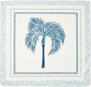 Nicole Miller Palm Tree Satin Scarf in Navy at Nordstrom Rack