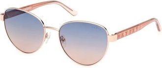 Guess Cat-eye zonnebril - Dames - Zonnebrillen - Geel - 55 MM - Accessoires