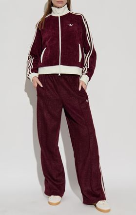 adidas Corduroy Sweatshirt With Logo, Womens, Burgundy
