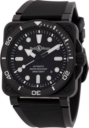 Bell & Ross Instruments Diver Automatic Black Dial Mens Watch BR03A-D-BL-CE/SRB